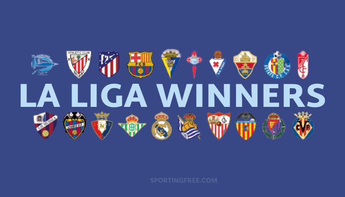 La Liga Winners List